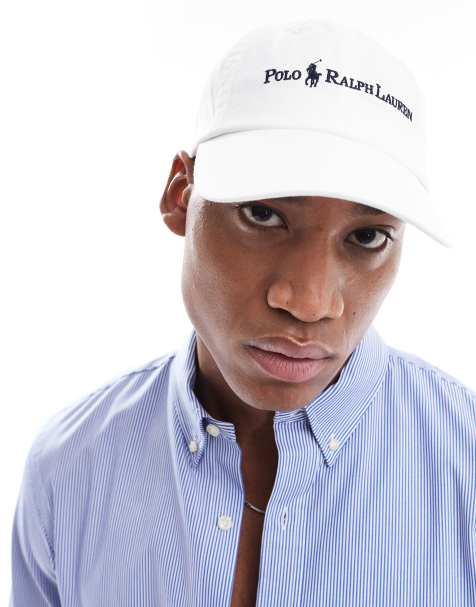 Polo Ralph Lauren script icon logo twill baseball cap in white - view 1