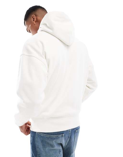 Polo Ralph Lauren script logo heavyweight fleece hoodie in cream ASOS