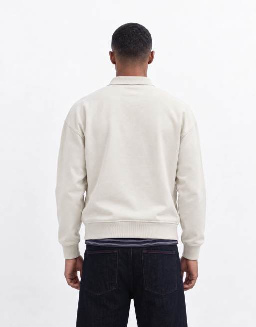 Polo Ralph Lauren script logo heavyweight polo sweatshirt in light grey, 10 of 10