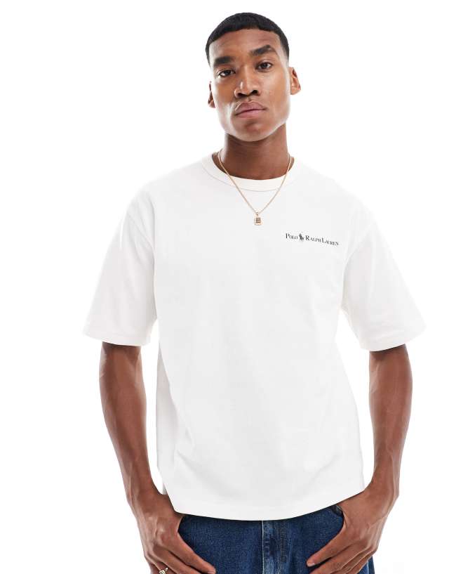 Polo Ralph Lauren - script logo heavyweight t-shirt classic oversized fit in cream