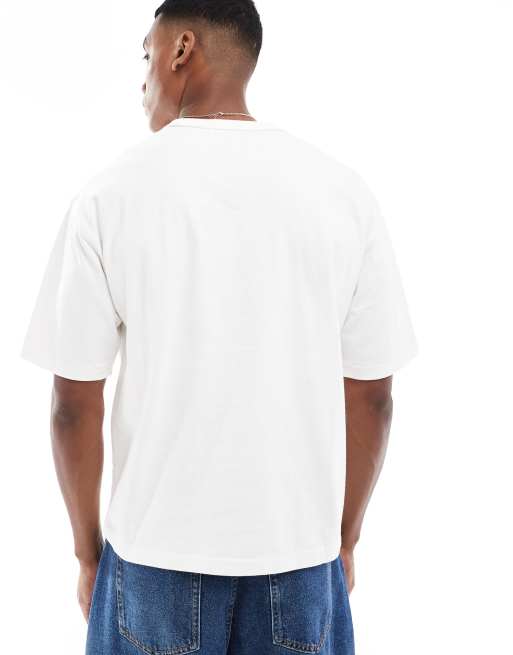 Polo Ralph Lauren script logo heavyweight t-shirt classic oversized fit in cream, 4 of 4
