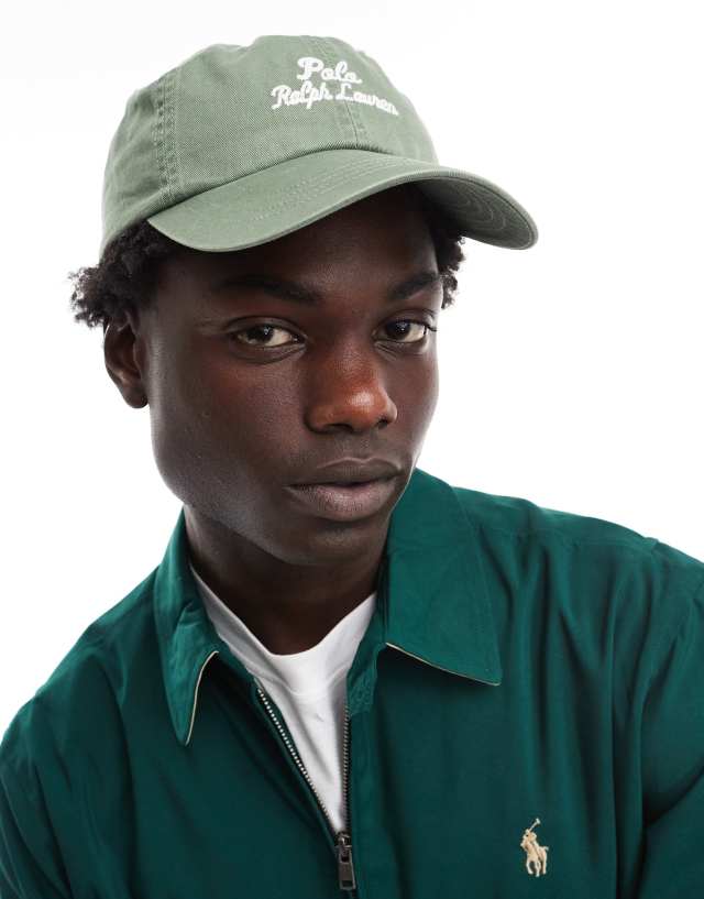 Polo Ralph Lauren - script logo twill baseball cap in light green