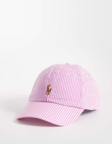 Polo Ralph Lauren – Seersucker-Baseballkappe in Rosé mit Markenlogo - view 1