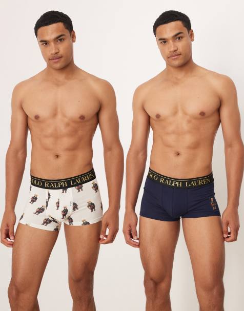 Polo Ralph Lauren - Set van 2 boxershorts in marineblauw en crème - view 1