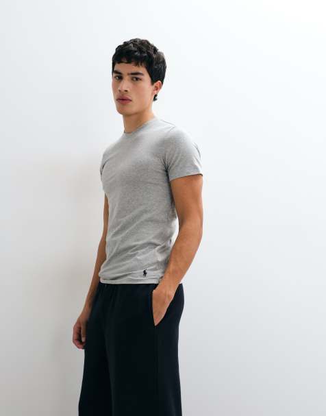 Polo Ralph Lauren - Set van 2 lounge-T-shirts met icoonlogo in gemêleerd grijs - view 1