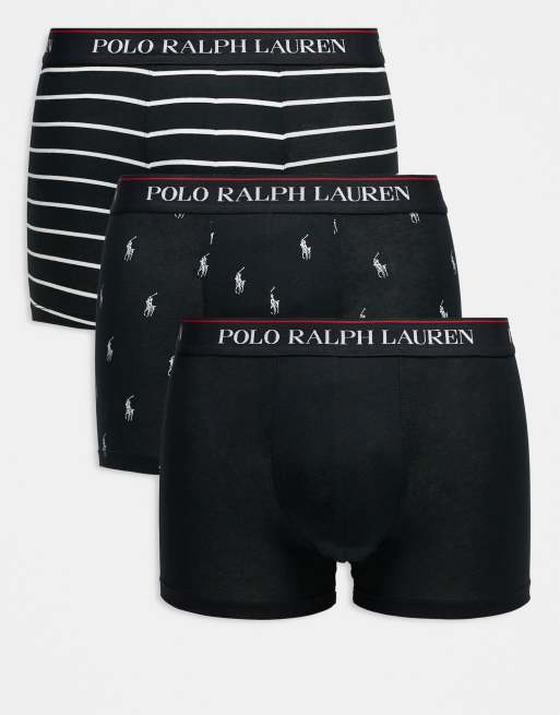Polo Ralph Lauren - Set van 3 boxershorts in zwart multi