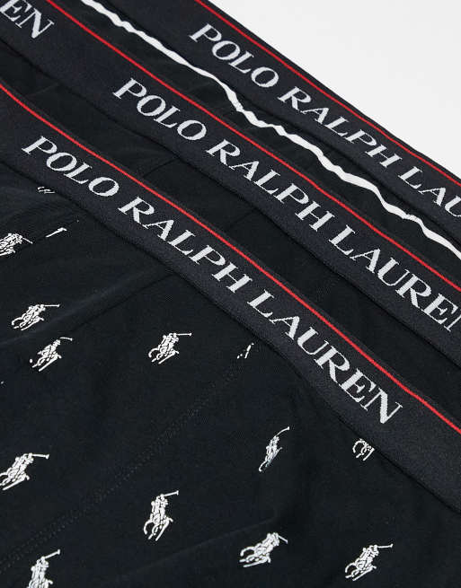 Polo Ralph Lauren - Set van 3 boxershorts in zwart multi, 3 van 3