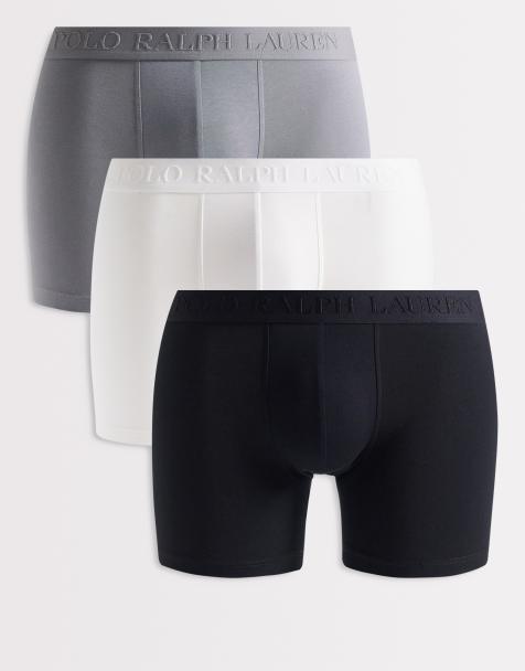 Polo Ralph Lauren - Set van 3 boxershorts van stretchkatoen in zwart, grijs en wit - view 1