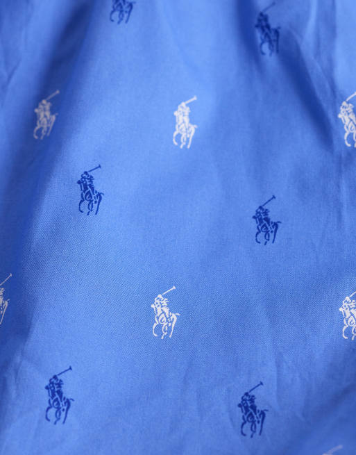 Polo Ralph Lauren - Set van 3 geweven boxershorts in blauw multi, 3 van 3