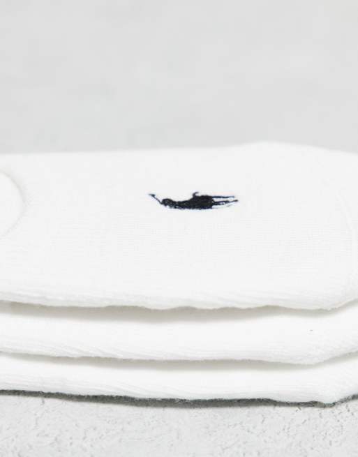 Polo Ralph Lauren - Set van 3 paar onzichtbare sokken in wit met logo, 3 van 3