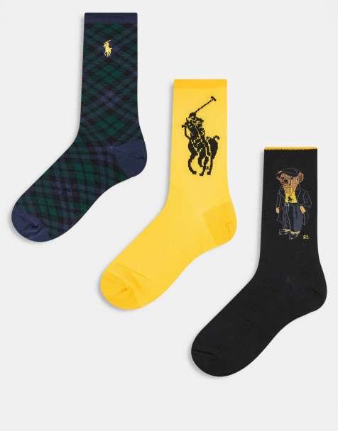 Polo Ralph Lauren - Set van 3 paar sokken met berenlogo in multi - view 1