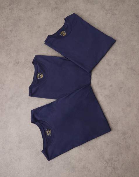 Polo Ralph Lauren - Set van 3 T-shirts in marineblauw - view 1