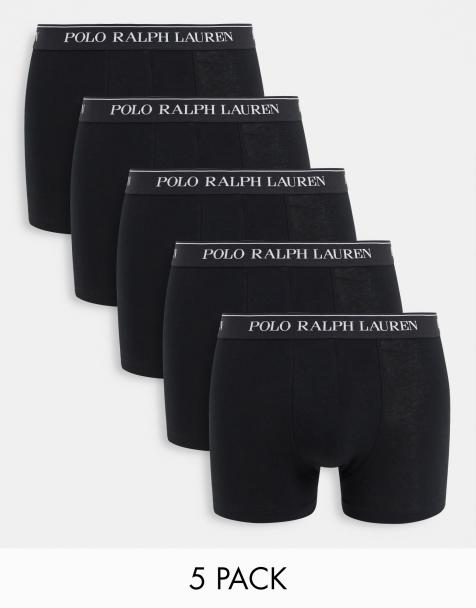 Polo Ralph Lauren - Set van 5 boxershorts in zwart met logo op de tailleband - view 1