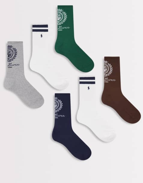 Polo Ralph Lauren - Set van 6 paar sokken met embleemlogo in multi - view 1