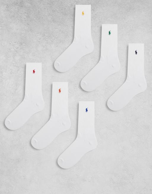 Polo Ralph Lauren - Set van 6 paar sokken met icoonlogo's in multi