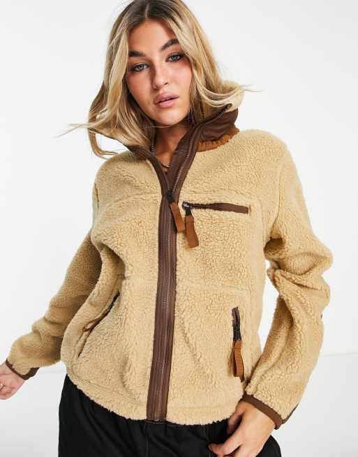 Polo Ralph Lauren sherpa jacket in tan | ASOS