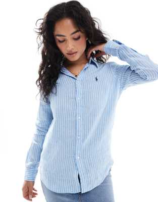 shirt with logo in blue