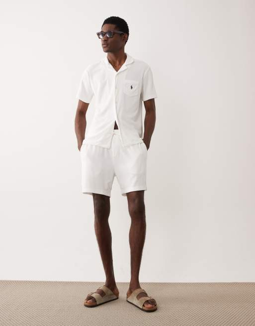 Polo Ralph Lauren - Short d'ensemble en tissu éponge à logo emblématique - Blanc, 2 de 5