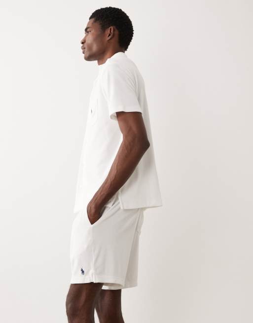 Polo Ralph Lauren - Short d'ensemble en tissu éponge à logo emblématique - Blanc, 3 de 5