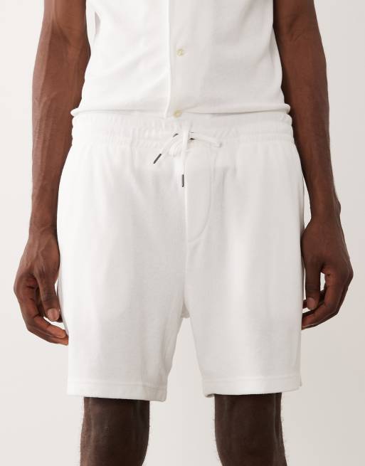 Polo Ralph Lauren - Short d'ensemble en tissu éponge à logo emblématique - Blanc, 5 de 5