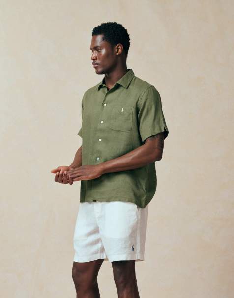 Polo Ralph Lauren - Short en lin teinté - Blanc - view 1