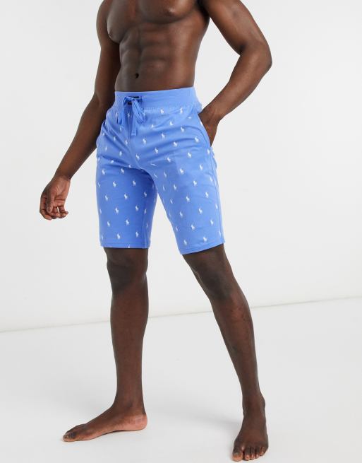 Polo Ralph Lauren short in blue with all over pony logo ASOS