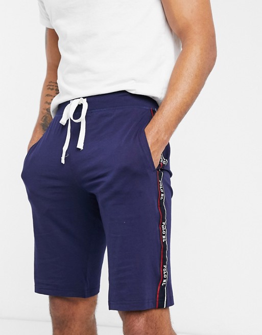 Polo Ralph Lauren short in navy with taping side stripe