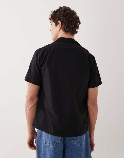 Polo Ralph Lauren short sleeve cotton shirt in black, 3 of 5