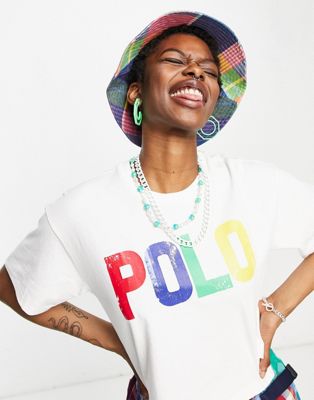 Polo Ralph Lauren short sleeve cropped logo t-shirt in white - ASOS Price Checker