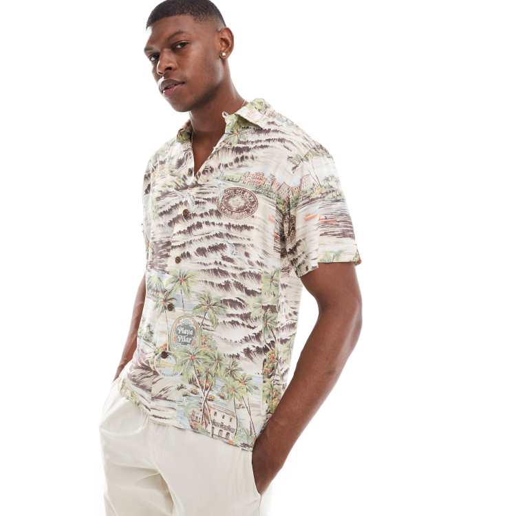Polo Ralph Lauren short sleeve Havana playa print rayon shirt in
