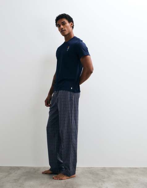 Polo Ralph Lauren short sleeve sleep set in navy and brown - view 1