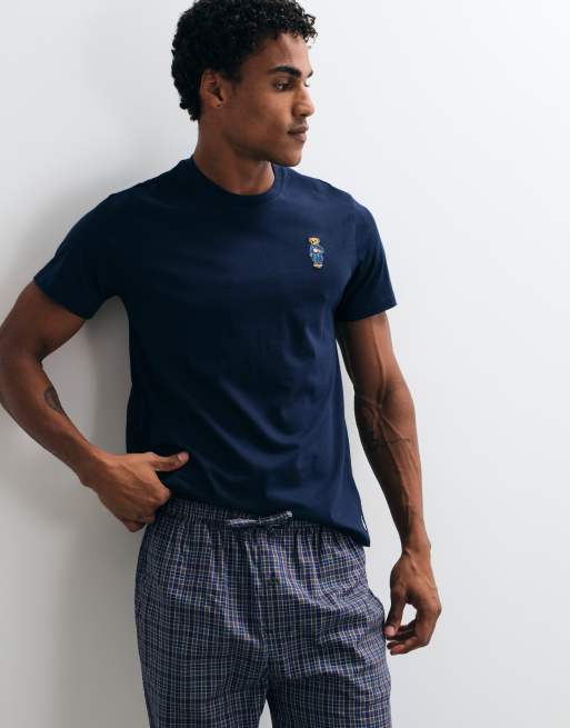 Polo Ralph Lauren short sleeve sleep set in navy and brown, 2 of 4