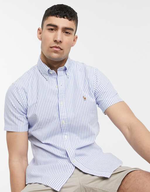 Ralph lauren striped store short sleeve shirt