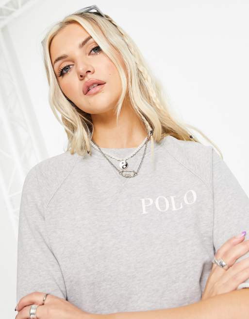 Polo Ralph Lauren short sleeve sweater in grey | ASOS