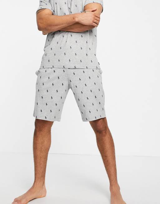 Mens polo shorts clearance with horses all over