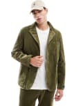 [Polo Ralph Lauren] Polo Ralph Lauren single breasted tailored cord blazer in olive green (part of a set) Chest 38 DGREEN