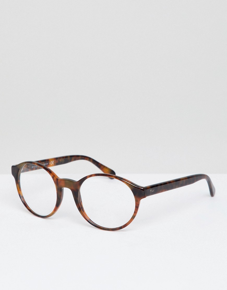 Polo Ralph Lauren– Sköldpaddsmönstrade runda glasögon-Brun