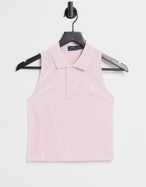 Polo Ralph Lauren sleeveless polo shirt in pink
