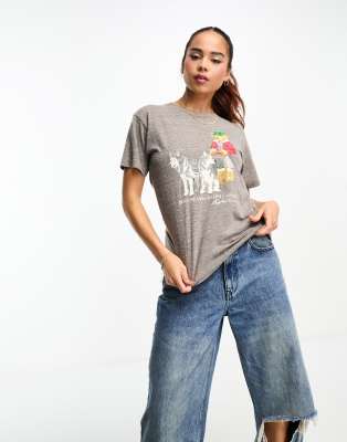 Polo Ralph Lauren Sleigh Bear T-short Sleeve-t-shirt In Gray
