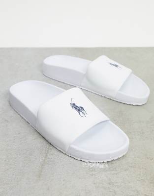 navy ralph lauren sliders