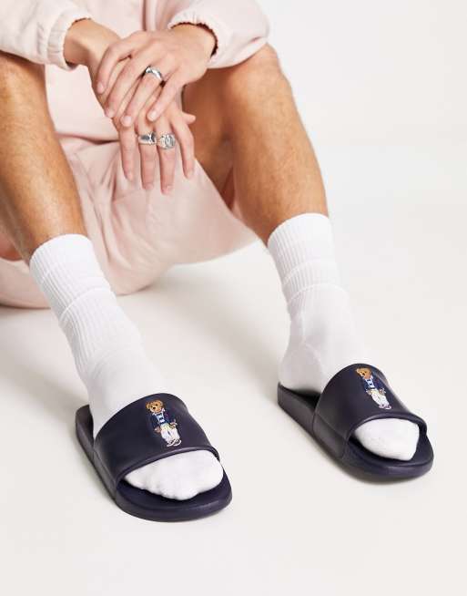 Ralph lauren sliders discount navy