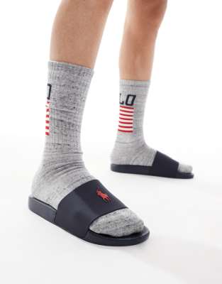 ralph lauren sliders navy