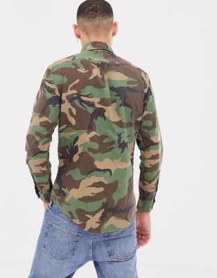 Polo ralph lauren classic fit camo oxford clearance shirt