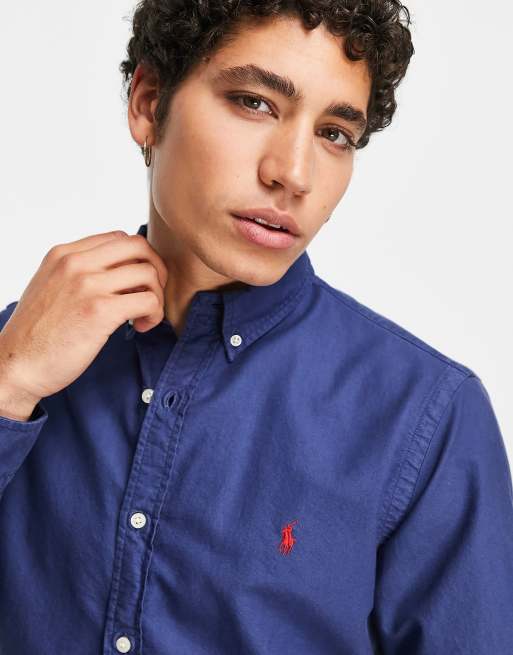 Ralph lauren navy store oxford shirt