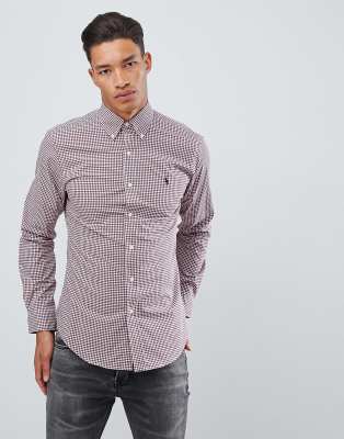 ralph lauren slim fit gingham shirt