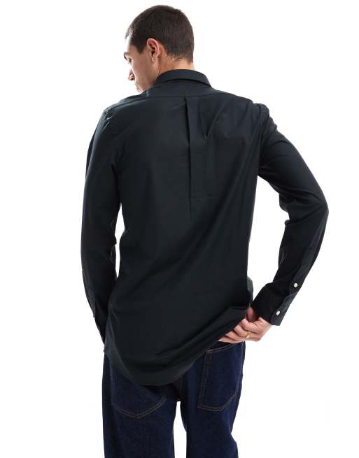 Polo Ralph Lauren – Slim Fit Hemd aus Stretch-Popeline in Schwarz, 2 von 4