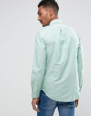 light green oxford shirt