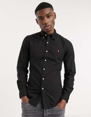 ralph lauren black oxford shirt