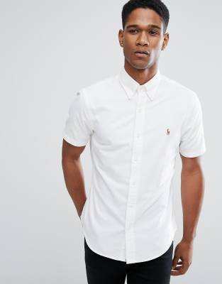 white short sleeve ralph lauren shirt