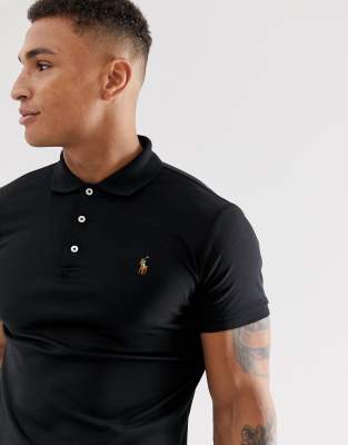 black polo shirt with yellow horse